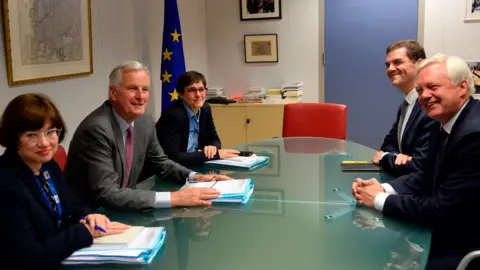 AFP/Getty UK and EU negotiators