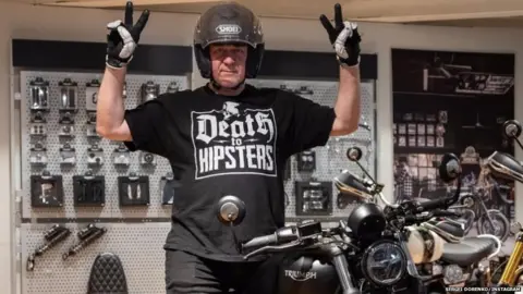 Sergei Dorenko/Instagram Sergei Dorenko on a bike