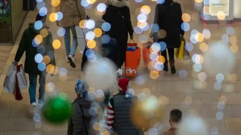 Getty Images Christmas shoppers in Birmingham