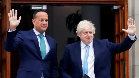 Reuters Leo Varadkar with Boris Johnson