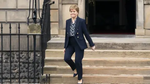 PA Media nicola sturgeon leaving bute house