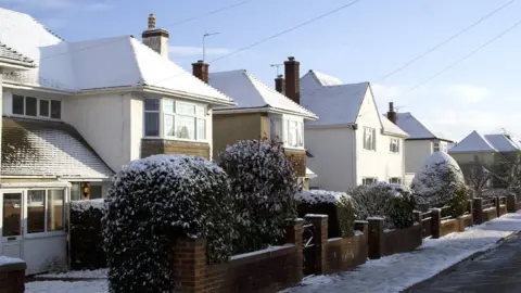 Getty Images houses in winter