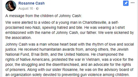 Rosanne Cash/Facebook Cash family statement