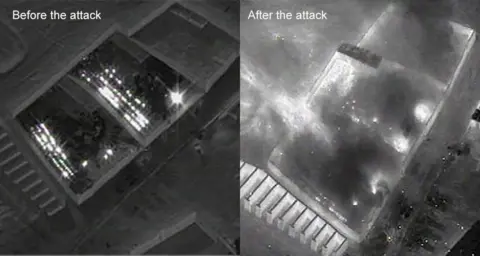 Alcis Before and after an attack on an active heroin-producing compound