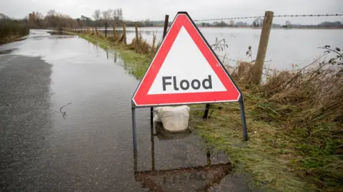 A flood sign