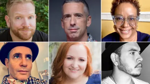 Getty Images and various Clockwise from top left: Harris O'Malley, Dan Savage, Harriette Cole, John Paul Brammer, Alison Green, Quentin Fottrell