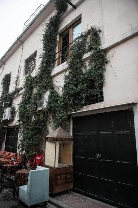 Getty Images The sealed entrance of a home reportedly belonging to James Le Mesurier
