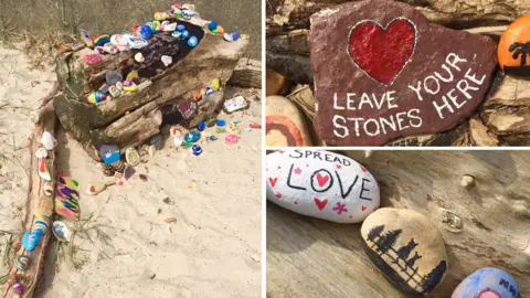 @Moffstarbuck Painted pebbles at Avon Beach