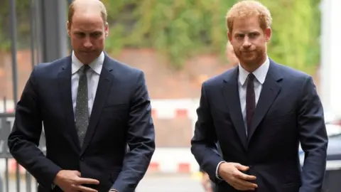 PA The Duke of Cambridge and Prince Harry