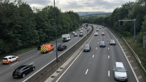 Traffic on the M4
