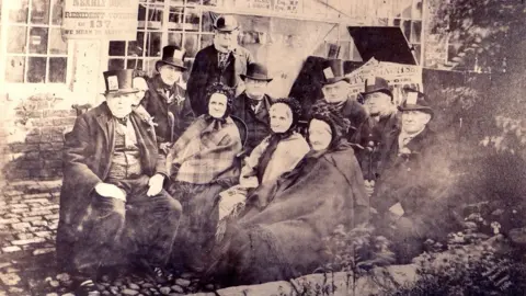 Oldham Council Archive photograph of Peterloo protestors