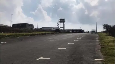 BBC A photo of the runway