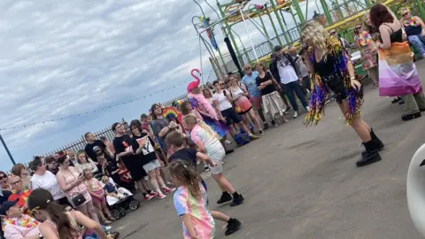 Mablethorpe Pride Entertainment at fairground