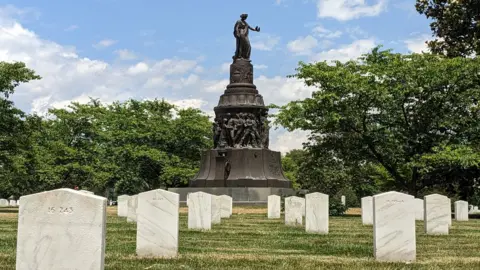 BBC The Confederate memorial in Arlington National Cemetery