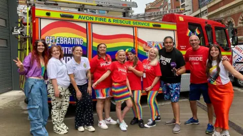 BBC Pride festival goers