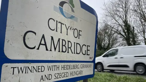 Ben Schofield/BBC Cambridge road sign