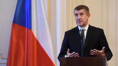 Getty Images Prime Minister Andrej Babis speaks in January 2018