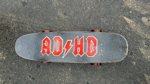 Olivia Richwald/BBC Ryan Swain's skateboard