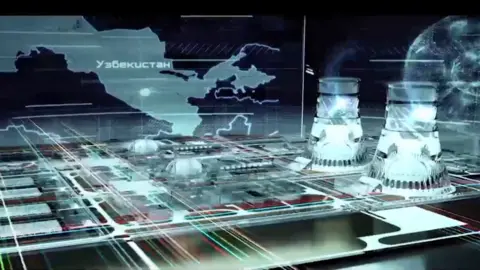 Uzbek TV/YouTube Graphic of planned Uzbek nuclear power plant