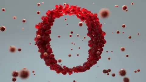 Getty Images Virus graphic in shape of an O