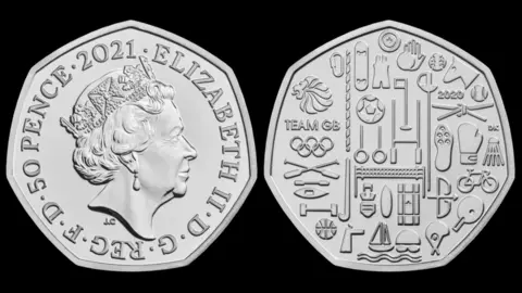 Royal Mint Both sides of the 50p piece