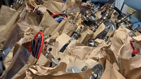 South Yorkshire Police Shisha pipes