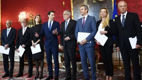 EPA The new Austrian cabinet. 22 May 2019