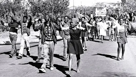 City Press/Gallo Images/Getty Images On 16 June 1976 high-school students in Soweto, South Africa, protested for better education. Police fired teargas and live bullets into the marching crowd killing innocent people and ignited what is known as "The Soweto Uprising", the bloodiest episode of riots between police and protesters since the 1960s.