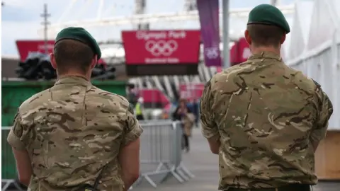 Getty Images Soldiers at the Olympic Park