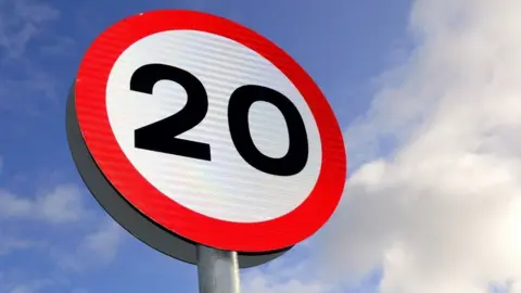 Devon County Council 20mph sign