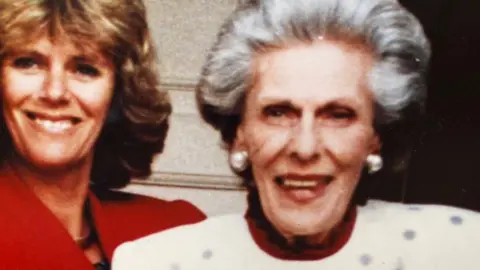 Her Majesty The Queen Consort Camilla, the Queen Consort with her mother