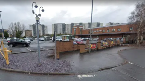 Morrisons car park in Cardonald