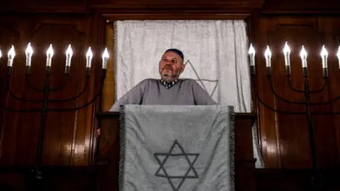 EPA Max Privorozki, the head of the Halle Jewish community, was among the survivors of last year's attack