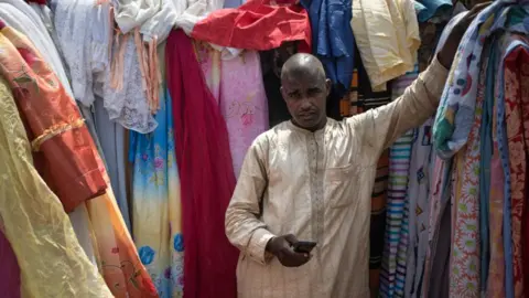 AFP A Muslim trader in Bangui, the Central African Republic - archive shot