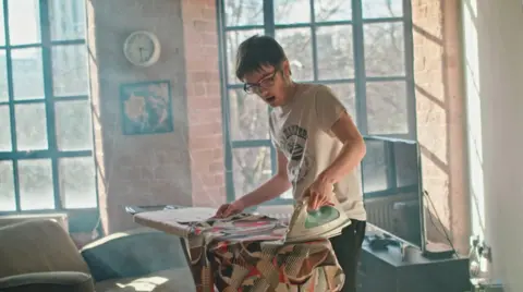 BBC Anthony doing some ironing