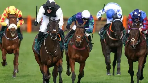 PA Media Flooring Porter on the way to winning the 2022 Stayers' Hurdle at the Cheltenham Festival