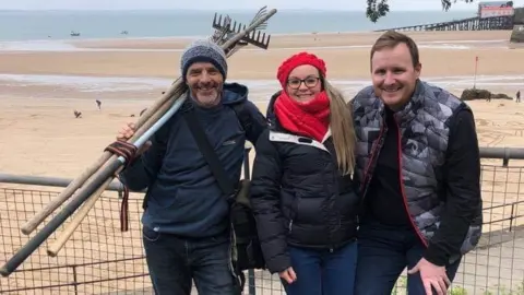 Nia Roderick Mark Traenor, artist, with the couple