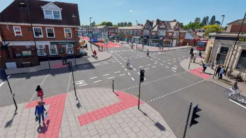 SOUTHAMPTON CITY COUNCIL Artist's impression of the changes at Portswood Broadway