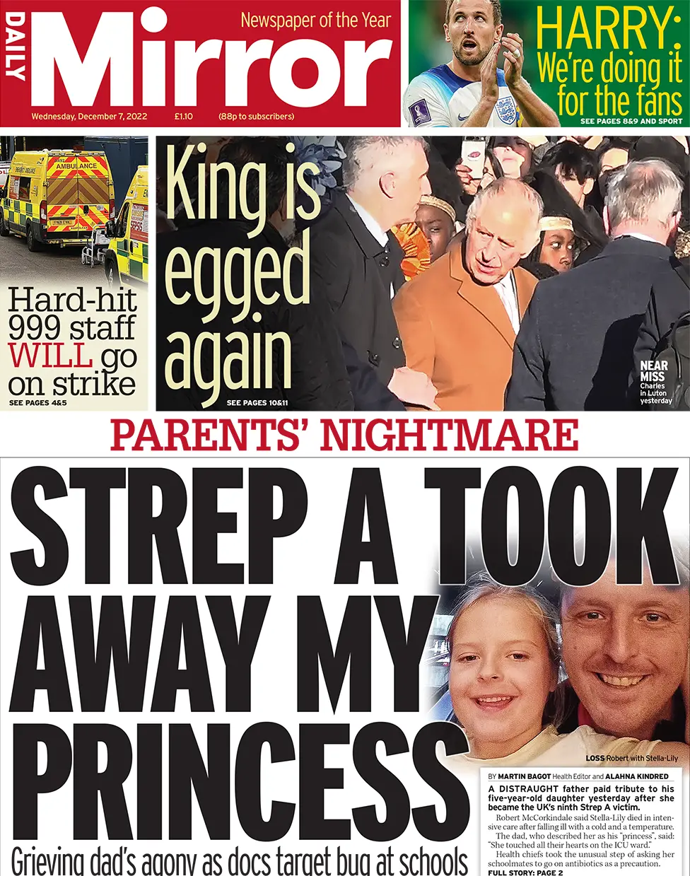 Daily Mirror front page