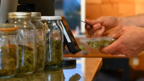 Getty Images Cannabis products in a shop