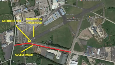 Air Accidents Investigation Branch Map of where the incident happened