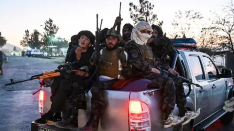 Getty Images Taliban fighters in November 2021