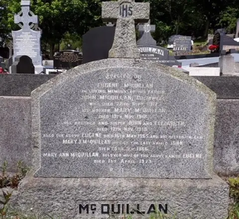 Rosaleen McQuillan Crilly tomb stone