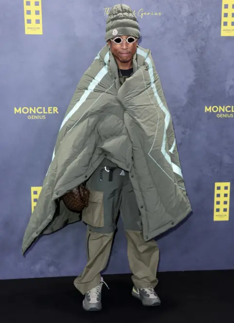 Getty Images Pharrell Williams at Moncler Genius show