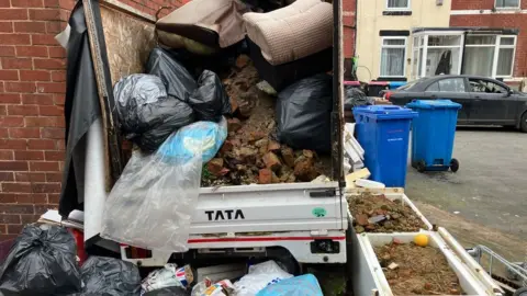 Salford fly-tipping around Northbourne Street in Langworthy