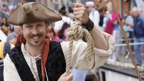 Paul Box Pirate crew member at the Gloucester Tall Ships Festival