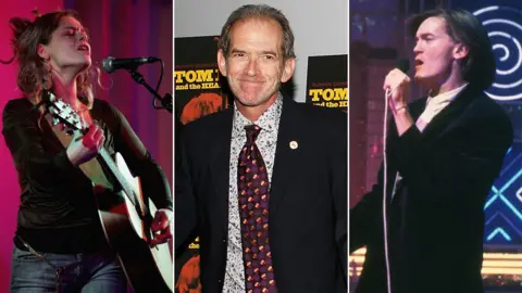 Getty Images Maria McKee, Benmont Tench and Feargal Sharkey