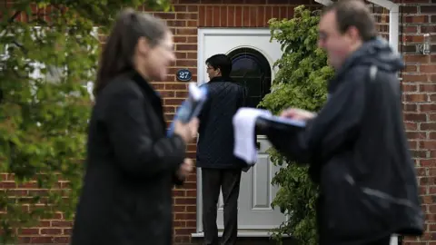 Getty Images The Conservative party candidate for Northeast Hampshire in the upcoming general election campaigns in Hartley Wintney