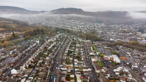 Tonypandy aerial shot