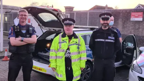 Rachel Kidby Josh at police station